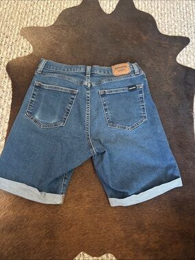 Levi's Blue Rolled-Hem Denim Shorts